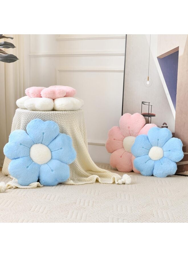 Flower Pillow, Decorative Throw Pillows for Bed Couch, Cute Daisy Pillow Dorm Decor Floor Seating Cushion (White, 13.65 Inches) - Image 4